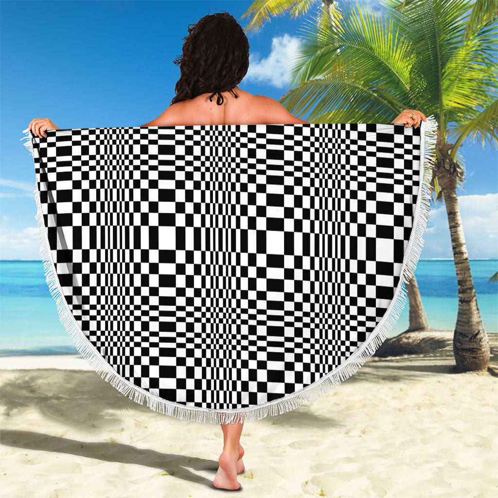 Black White Filipino Binakol Motifs Beach Blanket Mabuhay Philippines Festival Kusikus Pattern