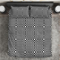 Black White Filipino Binakol Motifs Bedding Set Mabuhay Philippines Festival Kusikus Pattern