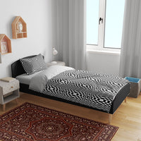 Black White Filipino Binakol Motifs Bedding Set Mabuhay Philippines Festival Kusikus Pattern