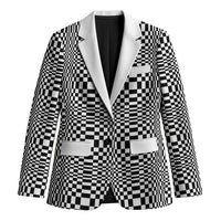 Black White Filipino Binakol Motifs Blazer Mabuhay Philippines Festival Kusikus Pattern