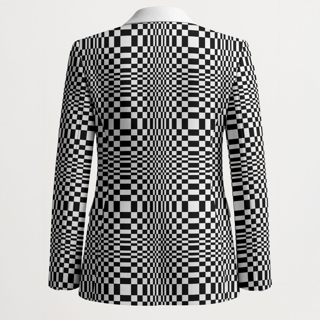 Black White Filipino Binakol Motifs Blazer Mabuhay Philippines Festival Kusikus Pattern