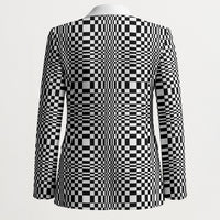 Black White Filipino Binakol Motifs Blazer Mabuhay Philippines Festival Kusikus Pattern