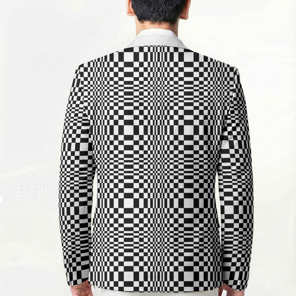 Black White Filipino Binakol Motifs Blazer Mabuhay Philippines Festival Kusikus Pattern