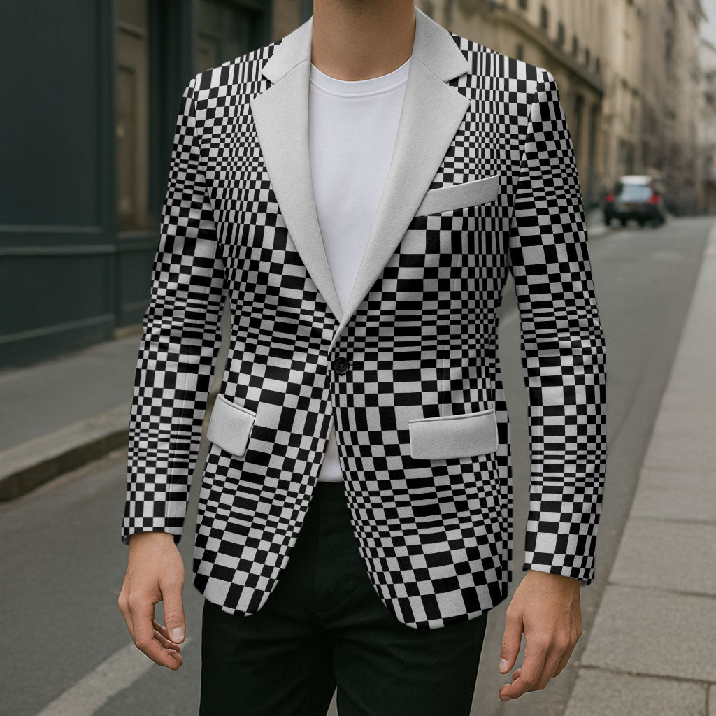 Black White Filipino Binakol Motifs Blazer Mabuhay Philippines Festival Kusikus Pattern