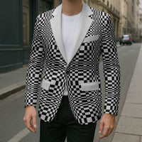 Black White Filipino Binakol Motifs Blazer Mabuhay Philippines Festival Kusikus Pattern