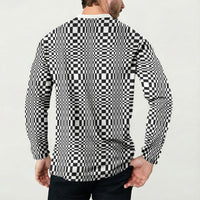 Black White Filipino Binakol Motifs Button Sweatshirt Mabuhay Philippines Festival Kusikus Pattern