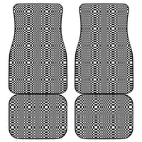 Black White Filipino Binakol Motifs Car Mats Mabuhay Philippines Festival Kusikus Pattern