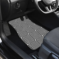 Black White Filipino Binakol Motifs Car Mats Mabuhay Philippines Festival Kusikus Pattern
