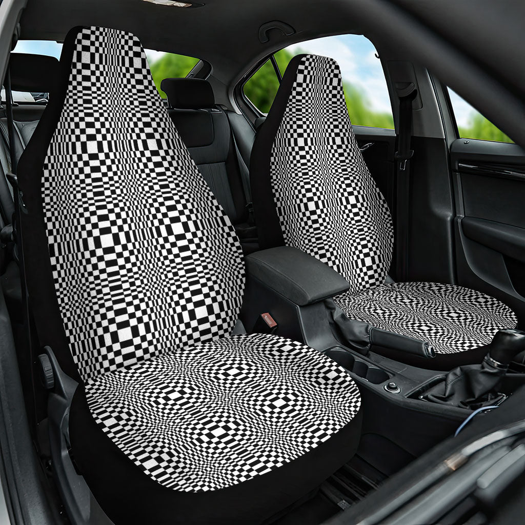 Black White Filipino Binakol Motifs Car Seat Cover Mabuhay Philippines Festival Kusikus Pattern