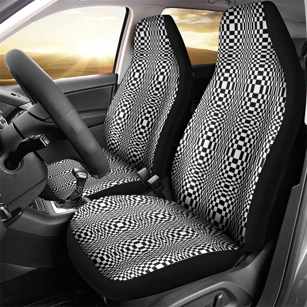 Black White Filipino Binakol Motifs Car Seat Cover Mabuhay Philippines Festival Kusikus Pattern