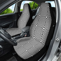 Black White Filipino Binakol Motifs Car Seat Cover Mabuhay Philippines Festival Kusikus Pattern