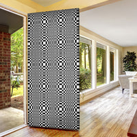 Black White Filipino Binakol Motifs Door Cover Mabuhay Philippines Festival Kusikus Pattern