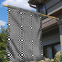 Black White Filipino Binakol Motifs Garden Flag Mabuhay Philippines Festival Kusikus Pattern