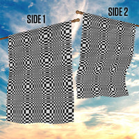 Black White Filipino Binakol Motifs Garden Flag Mabuhay Philippines Festival Kusikus Pattern