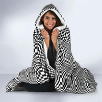 Black White Filipino Binakol Motifs Hooded Blanket Mabuhay Philippines Festival Kusikus Pattern