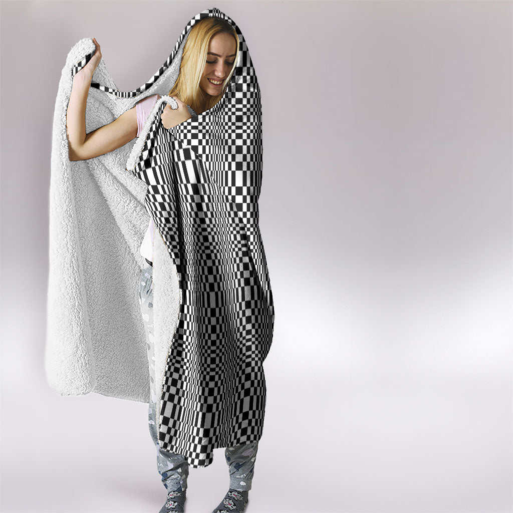 Black White Filipino Binakol Motifs Hooded Blanket Mabuhay Philippines Festival Kusikus Pattern