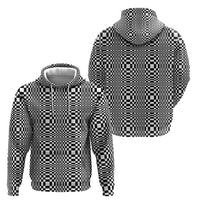 Black White Filipino Binakol Motifs Hoodie Mabuhay Philippines Festival Kusikus Pattern