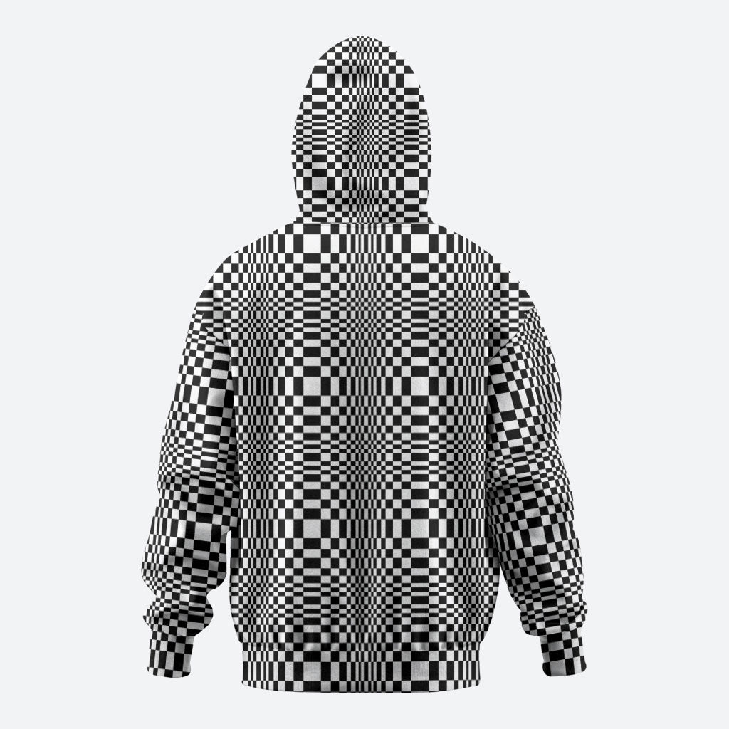 Black White Filipino Binakol Motifs Hoodie Mabuhay Philippines Festival Kusikus Pattern