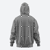 Black White Filipino Binakol Motifs Hoodie Mabuhay Philippines Festival Kusikus Pattern