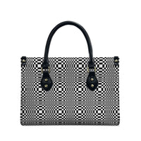 Black White Filipino Binakol Motifs Leather Bag Mabuhay Philippines Festival Kusikus Pattern
