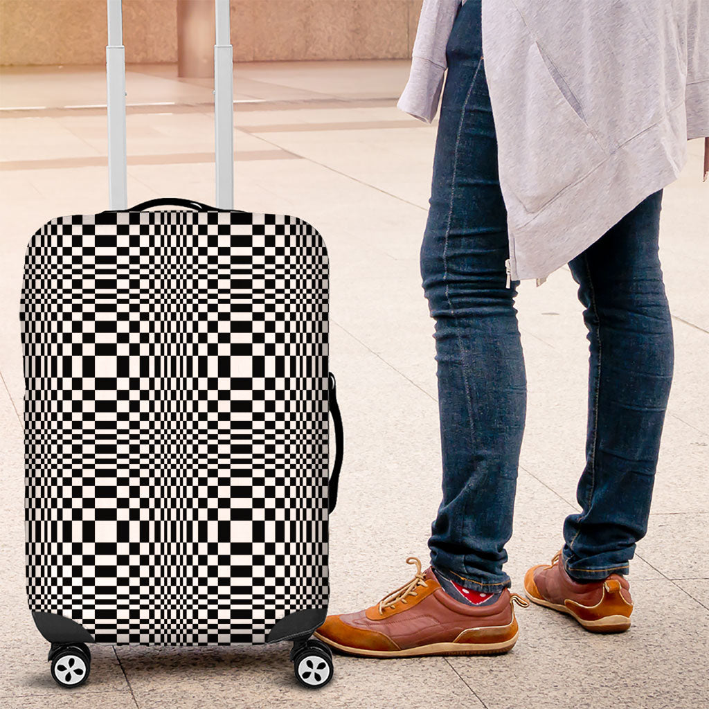 Black White Filipino Binakol Motifs Luggage Cover Mabuhay Philippines Festival Kusikus Pattern