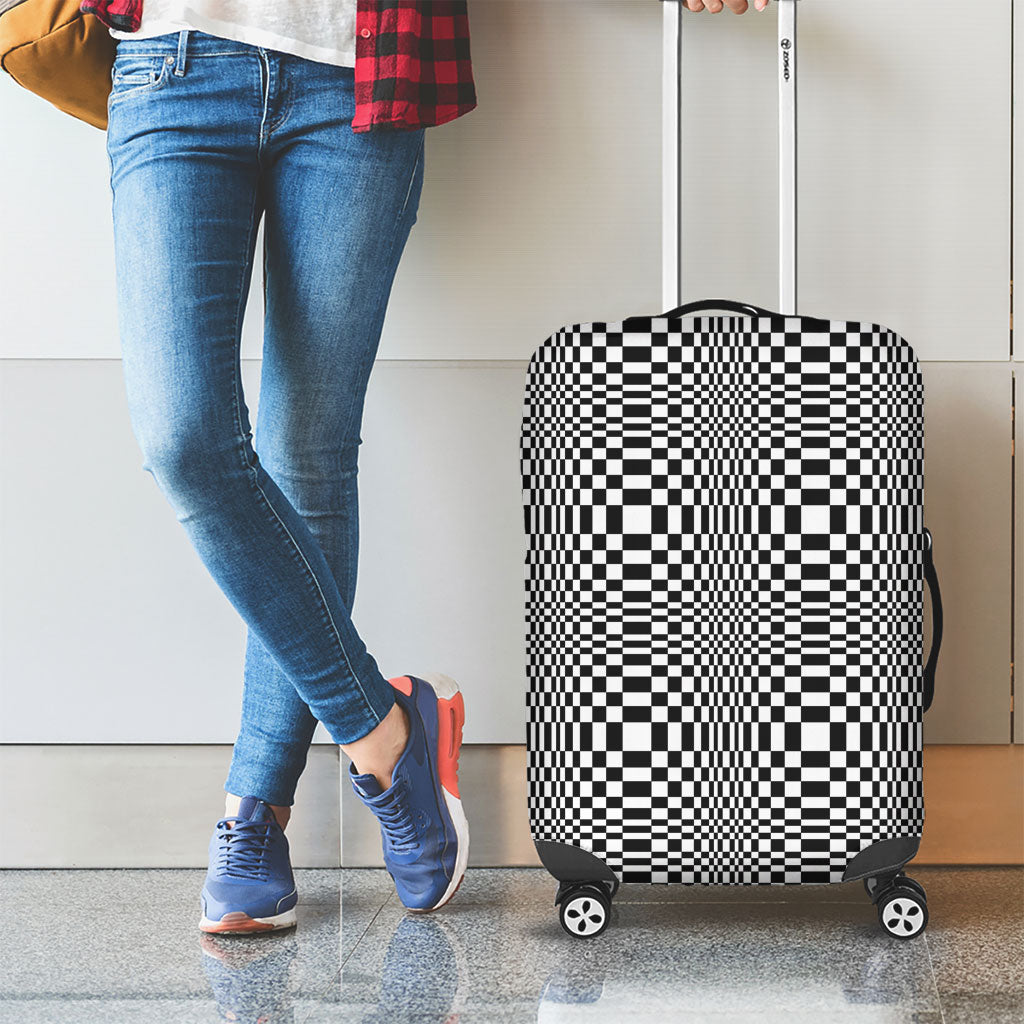 Black White Filipino Binakol Motifs Luggage Cover Mabuhay Philippines Festival Kusikus Pattern