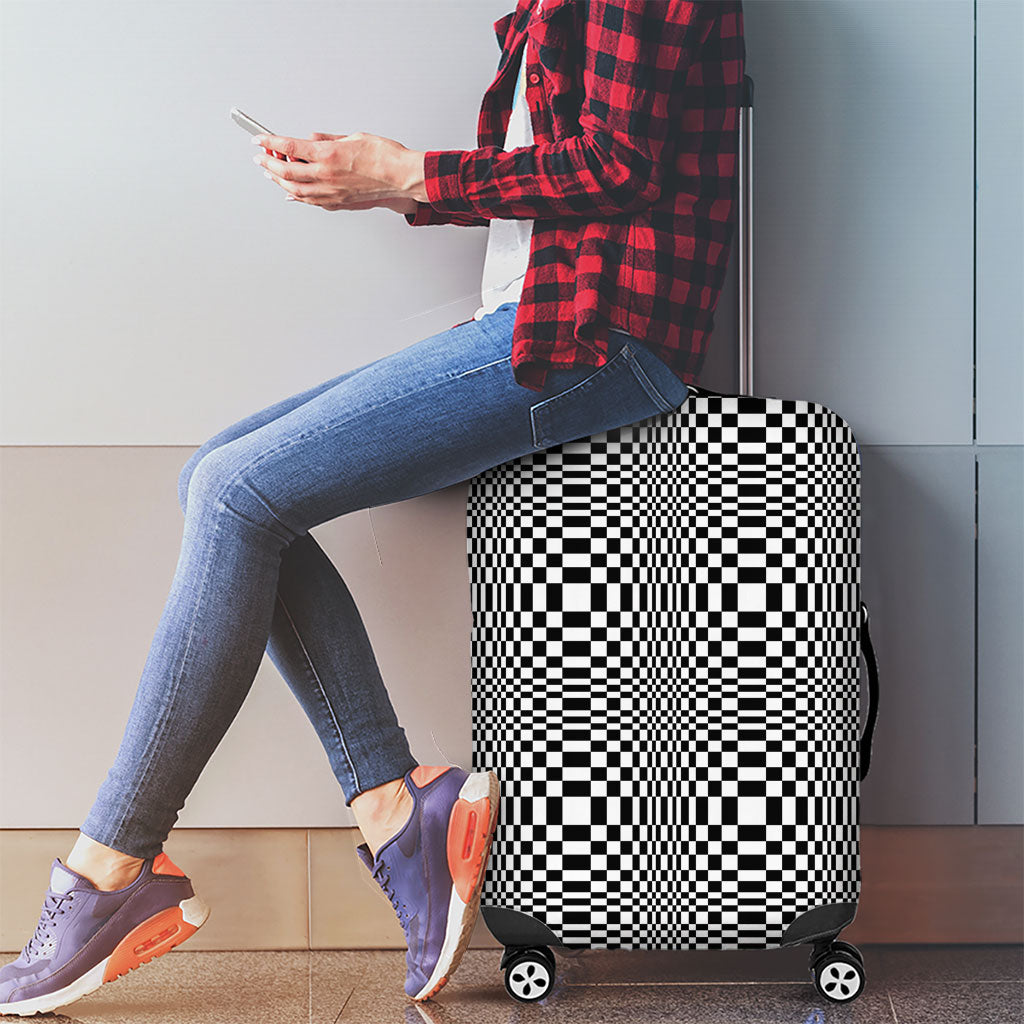 Black White Filipino Binakol Motifs Luggage Cover Mabuhay Philippines Festival Kusikus Pattern
