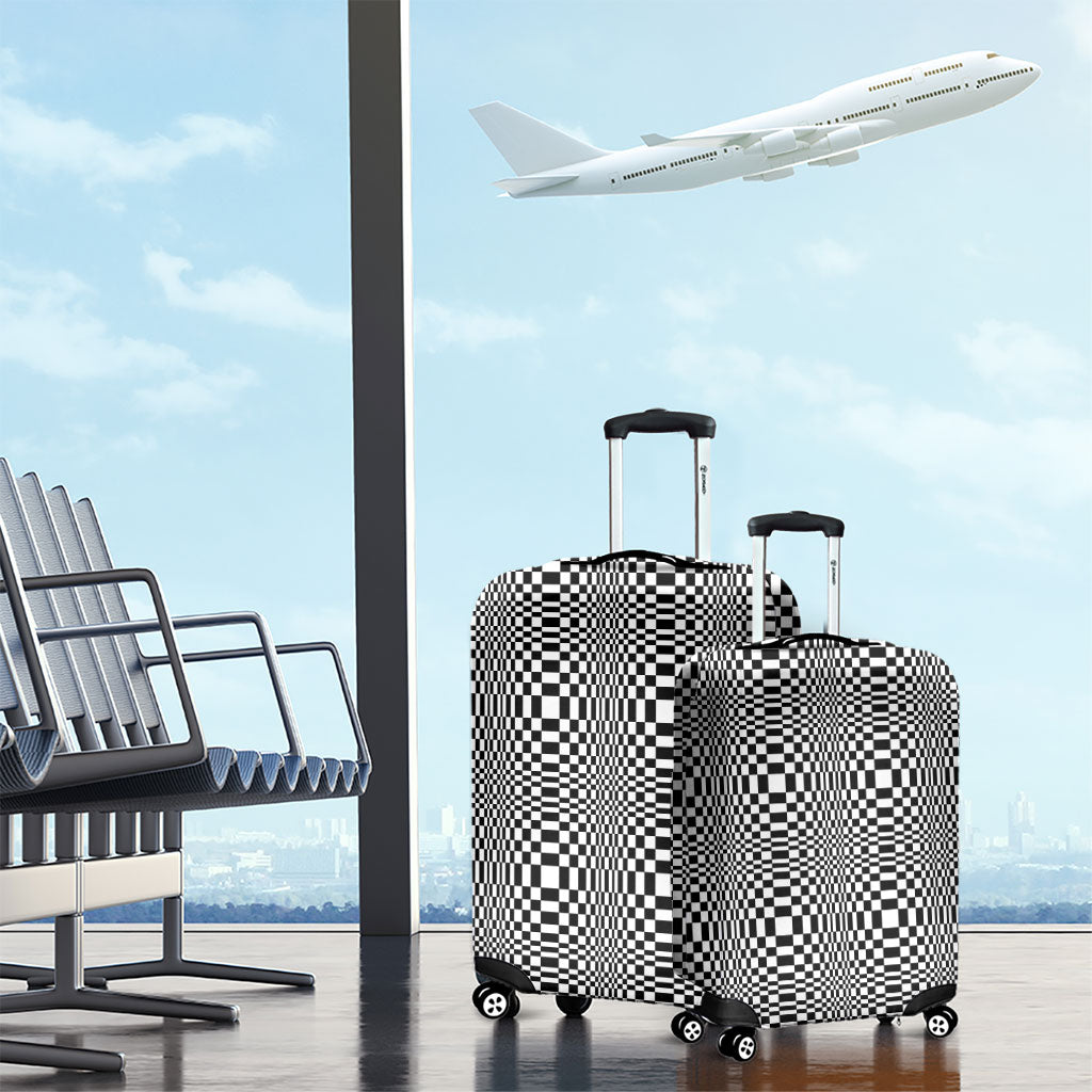 Black White Filipino Binakol Motifs Luggage Cover Mabuhay Philippines Festival Kusikus Pattern