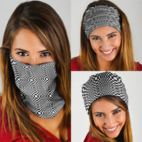 Black White Filipino Binakol Motifs Neck Gaiter Mabuhay Philippines Festival Kusikus Pattern