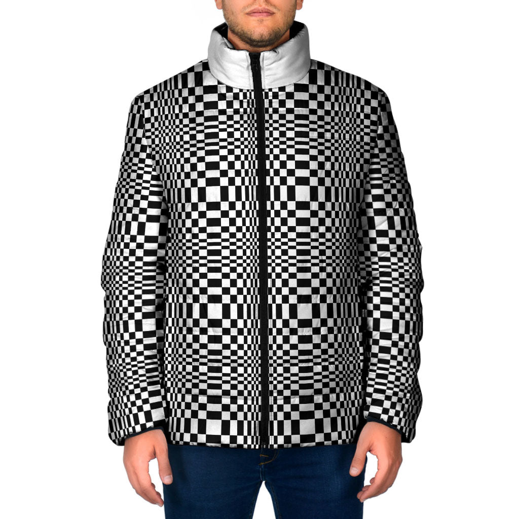 Black White Filipino Binakol Motifs Padded Jacket Mabuhay Philippines Festival Kusikus Pattern