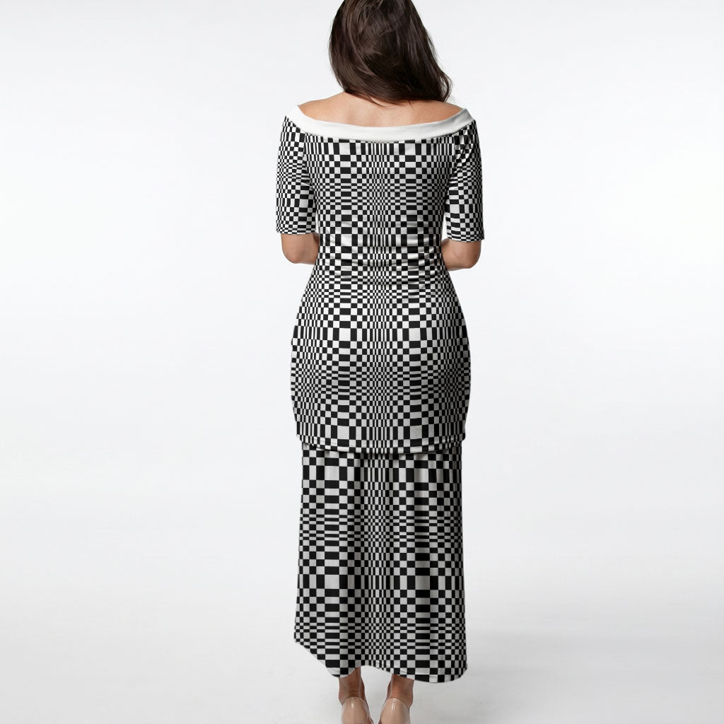 Black White Filipino Binakol Motifs Puletasi Mabuhay Philippines Festival Kusikus Pattern
