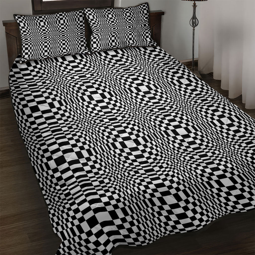 Black White Filipino Binakol Motifs Quilt Bed Set Mabuhay Philippines Festival Kusikus Pattern