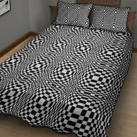 Black White Filipino Binakol Motifs Quilt Bed Set Mabuhay Philippines Festival Kusikus Pattern