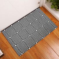 Black White Filipino Binakol Motifs Rubber Doormat Mabuhay Philippines Festival Kusikus Pattern