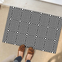 Black White Filipino Binakol Motifs Rubber Doormat Mabuhay Philippines Festival Kusikus Pattern