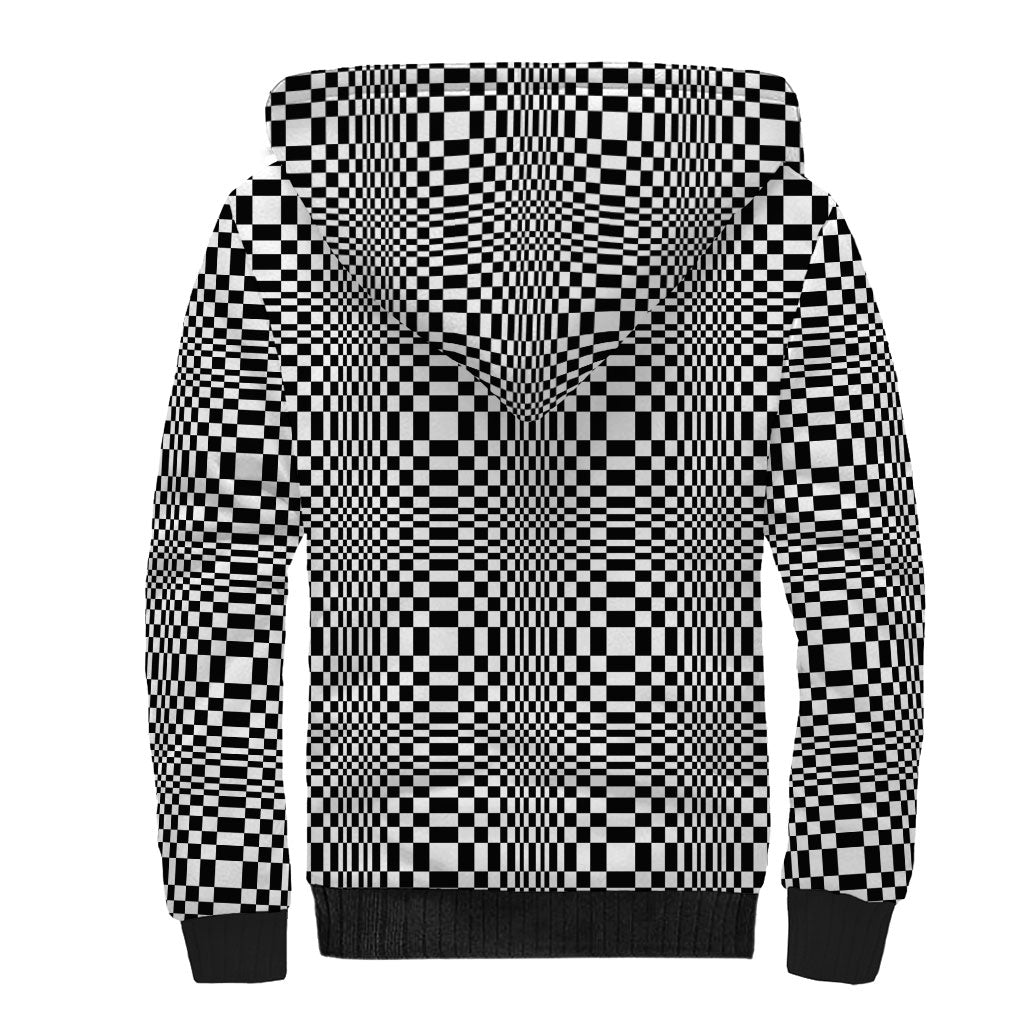 Black White Filipino Binakol Motifs Sherpa Hoodie Mabuhay Philippines Festival Kusikus Pattern