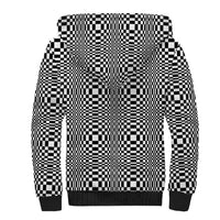 Black White Filipino Binakol Motifs Sherpa Hoodie Mabuhay Philippines Festival Kusikus Pattern