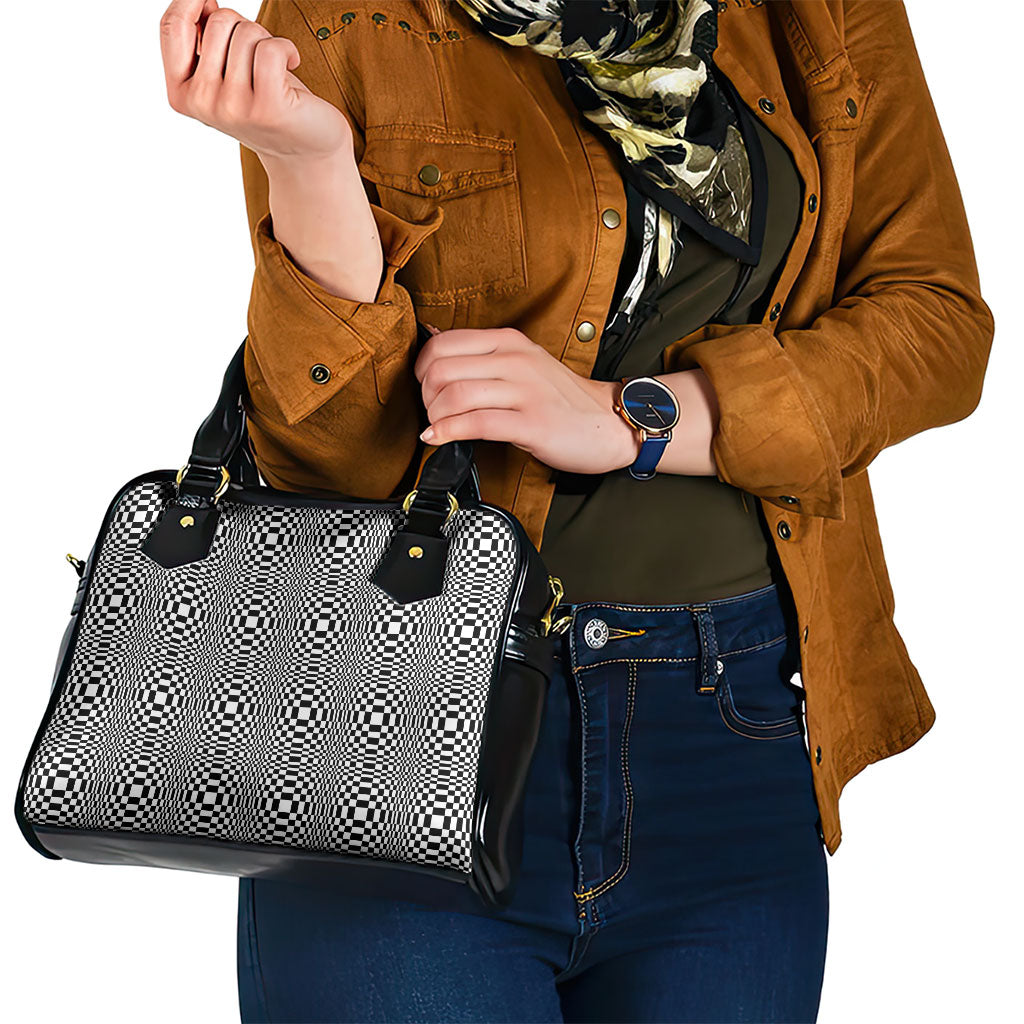 Black White Filipino Binakol Motifs Shoulder Handbag Mabuhay Philippines Festival Kusikus Pattern