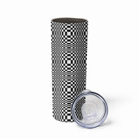Black White Filipino Binakol Motifs Skinny Tumbler Mabuhay Philippines Festival Kusikus Pattern