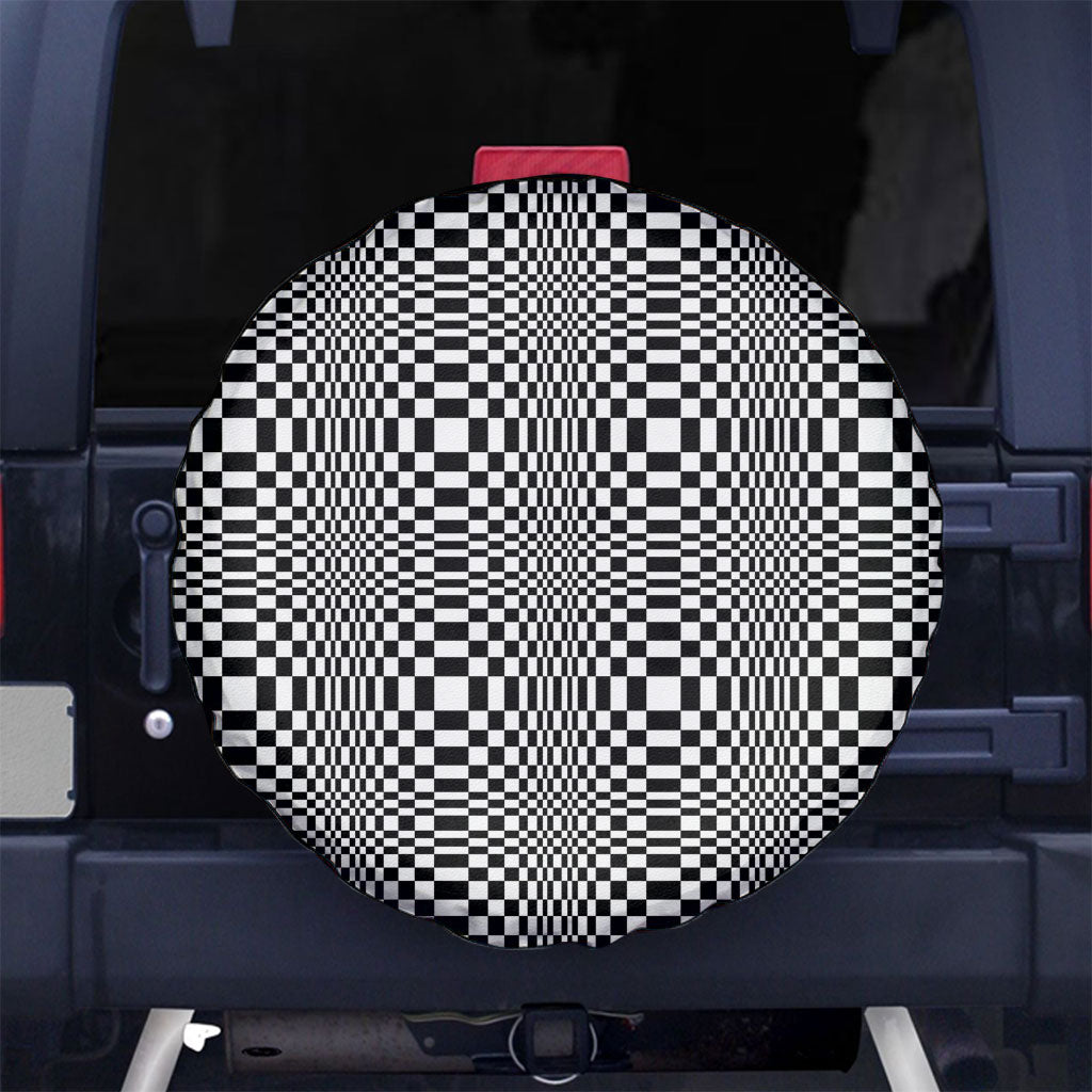 Black White Filipino Binakol Motifs Spare Tire Cover Mabuhay Philippines Festival Kusikus Pattern