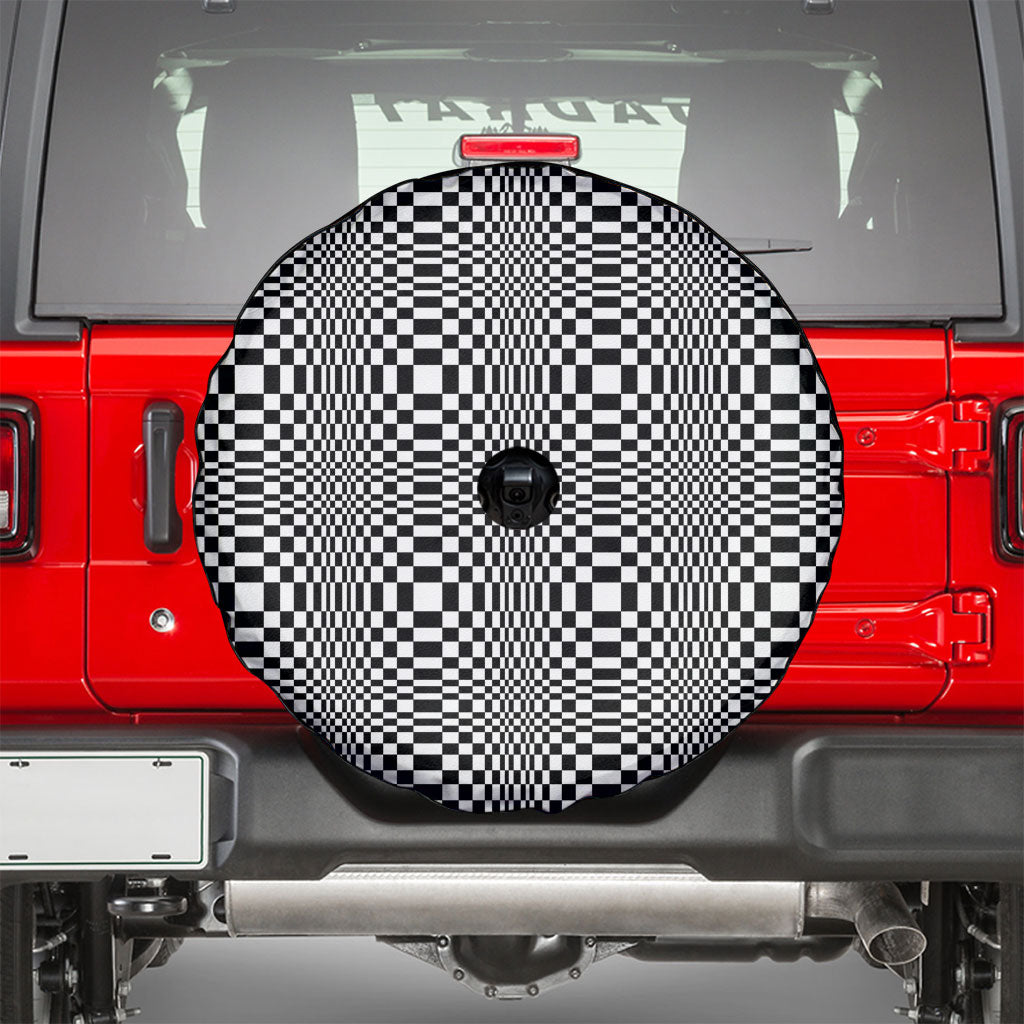 Black White Filipino Binakol Motifs Spare Tire Cover Mabuhay Philippines Festival Kusikus Pattern