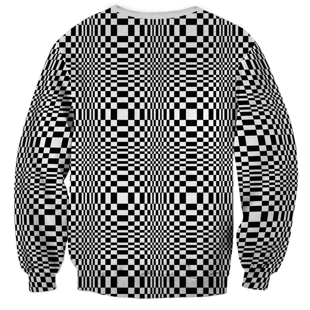 Black White Filipino Binakol Motifs Sweatshirt Mabuhay Philippines Festival Kusikus Pattern