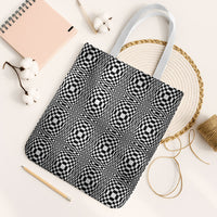 Black White Filipino Binakol Motifs Tote Bag Mabuhay Philippines Festival Kusikus Pattern