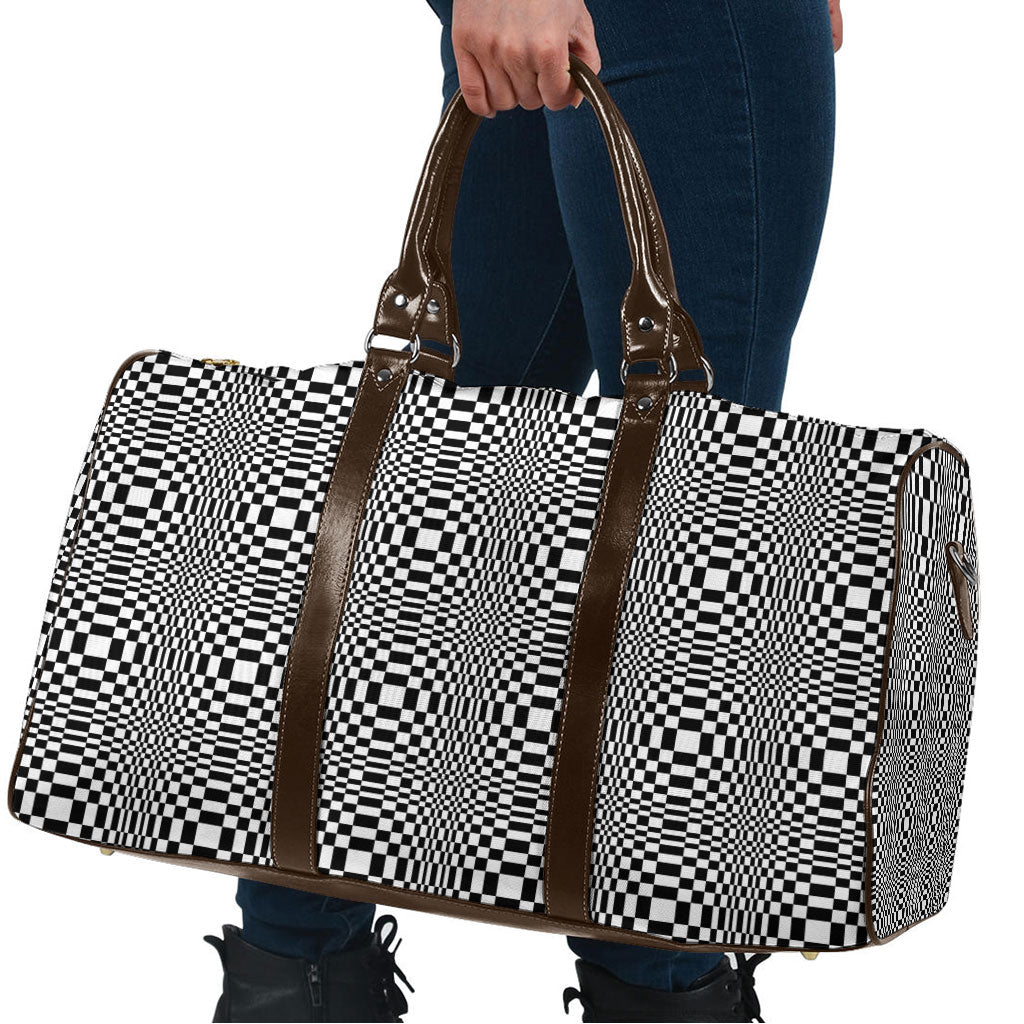 Black White Filipino Binakol Motifs Travel Bag Mabuhay Philippines Festival Kusikus Pattern