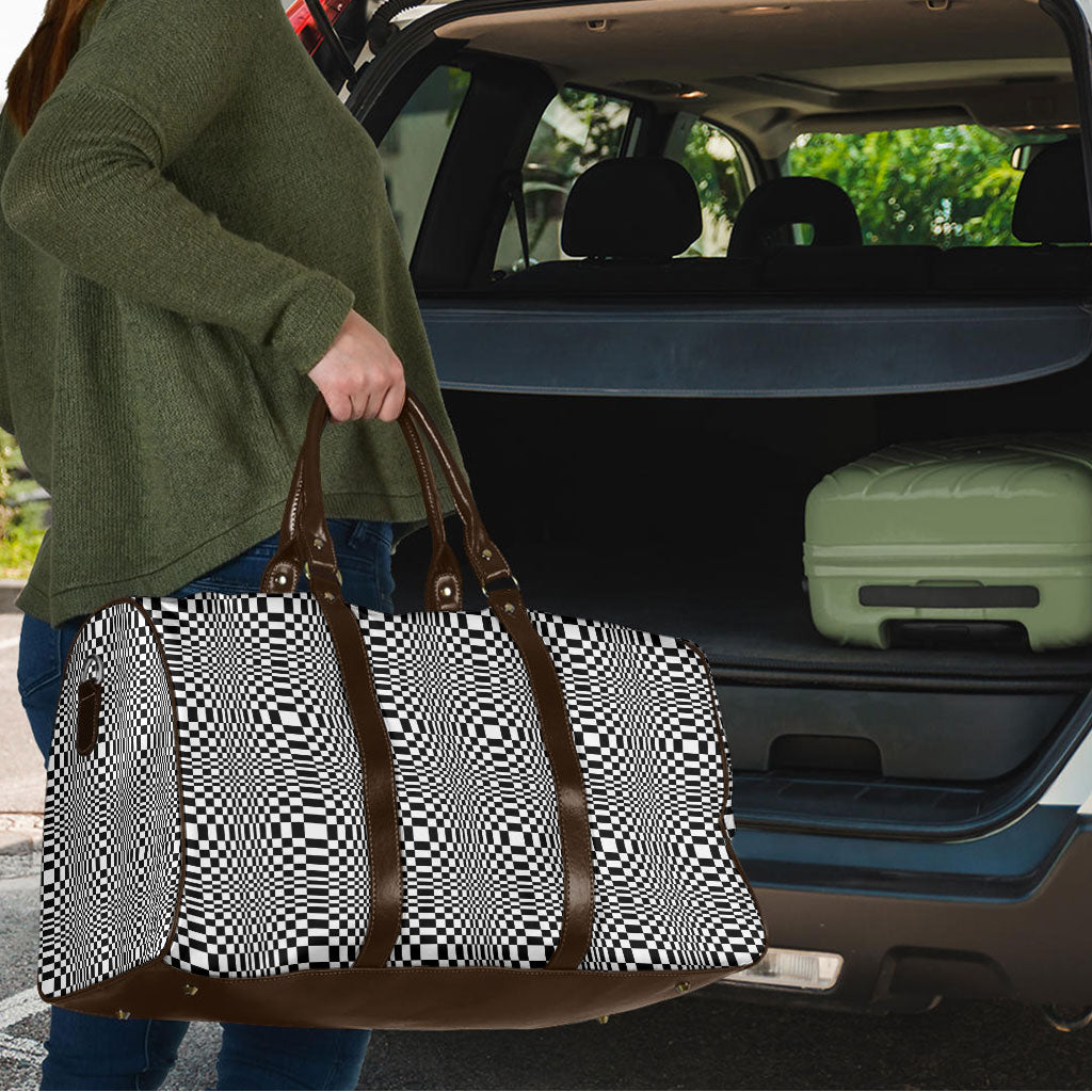 Black White Filipino Binakol Motifs Travel Bag Mabuhay Philippines Festival Kusikus Pattern