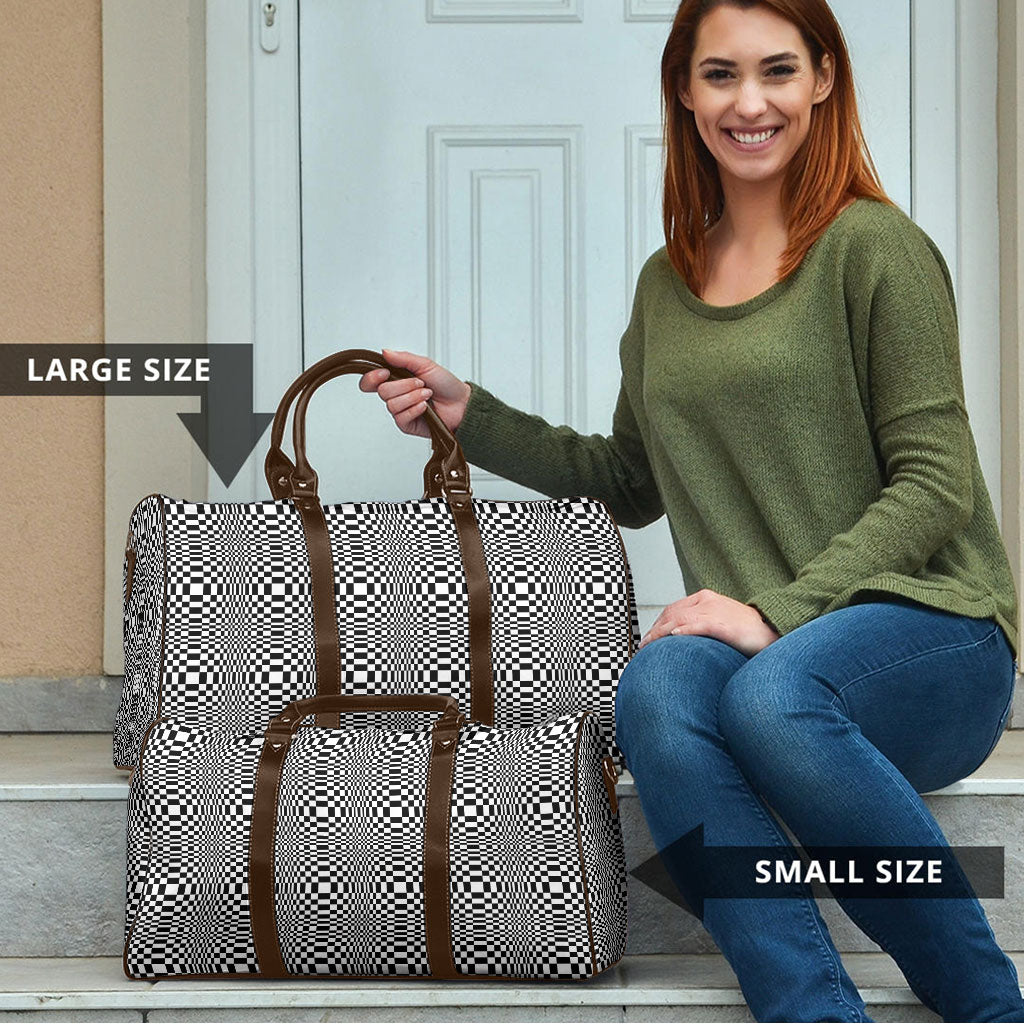 Black White Filipino Binakol Motifs Travel Bag Mabuhay Philippines Festival Kusikus Pattern