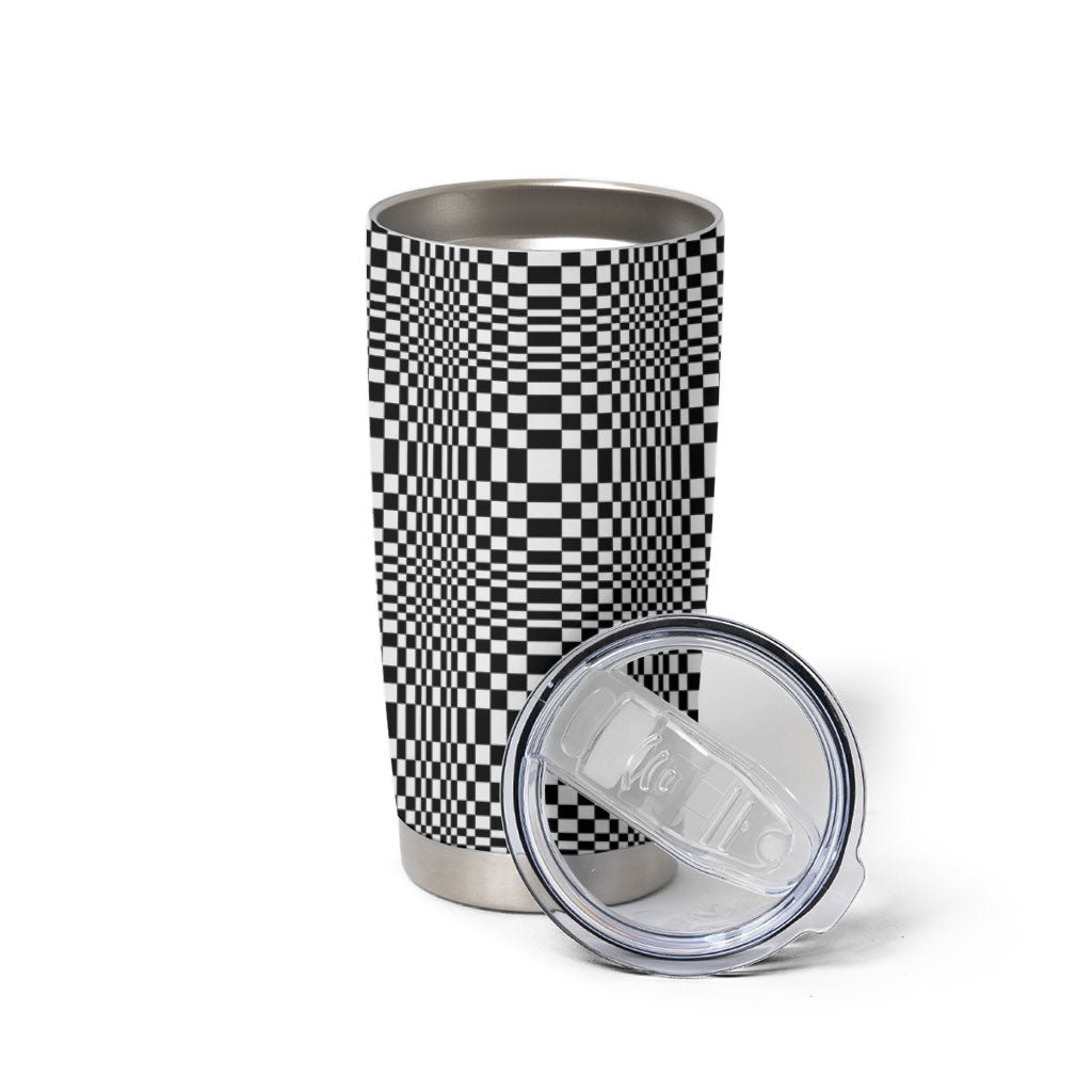Black White Filipino Binakol Motifs Tumbler Cup Mabuhay Philippines Festival Kusikus Pattern