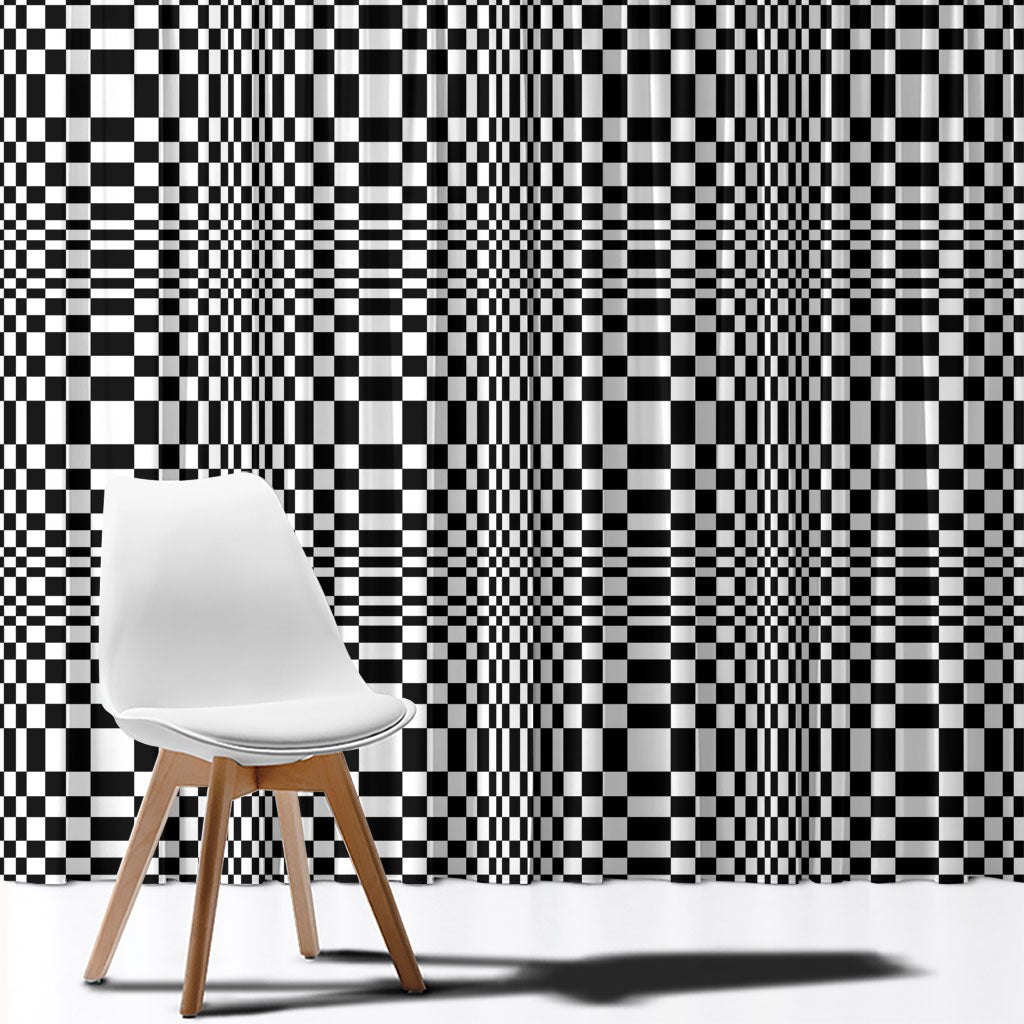 Black White Filipino Binakol Motifs Window Curtain Mabuhay Philippines Festival Kusikus Pattern