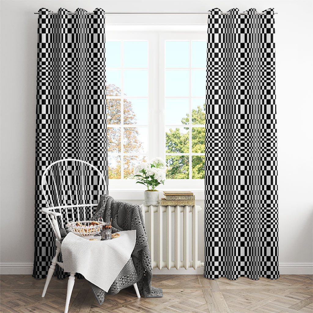 Black White Filipino Binakol Motifs Window Curtain Mabuhay Philippines Festival Kusikus Pattern