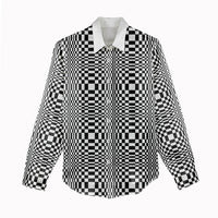 Black White Filipino Binakol Motifs Women Casual Shirt Mabuhay Philippines Festival Kusikus Pattern
